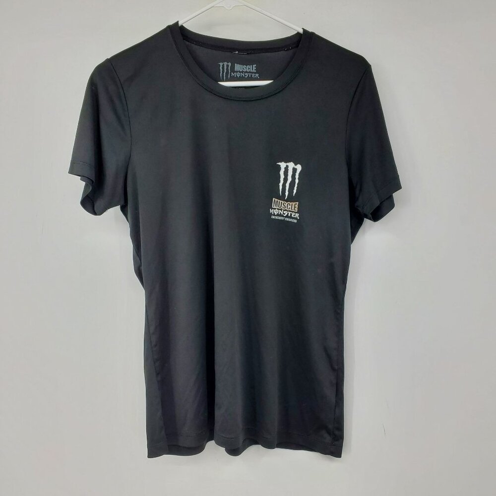 Monster‎ Muscle Energy Shake Short Sleeved Moisture Wicking Shirt Large